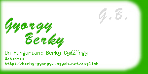 gyorgy berky business card